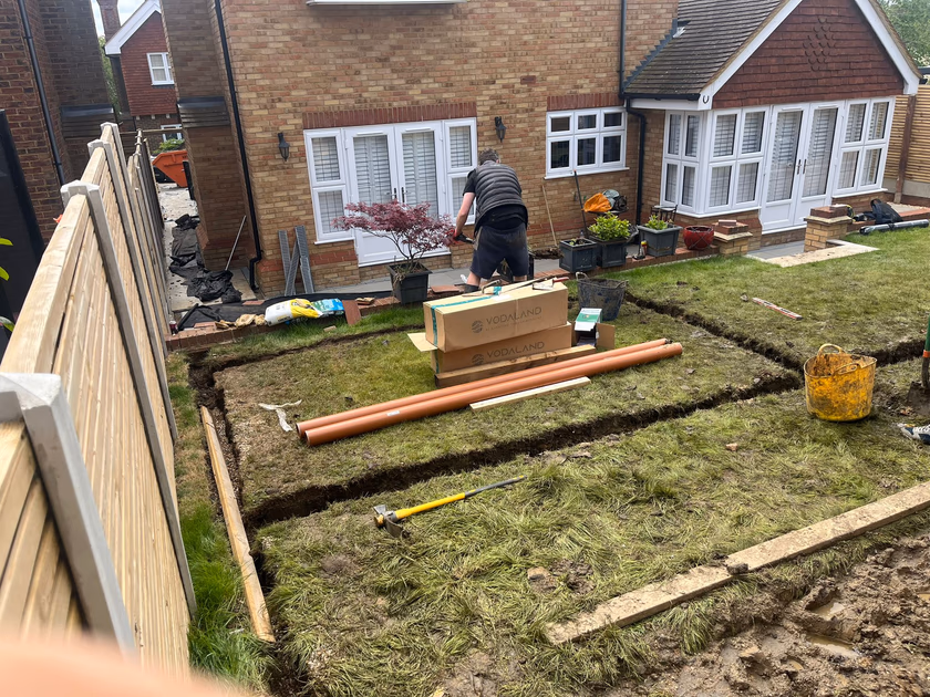 French drainage system and full turf relay (2)